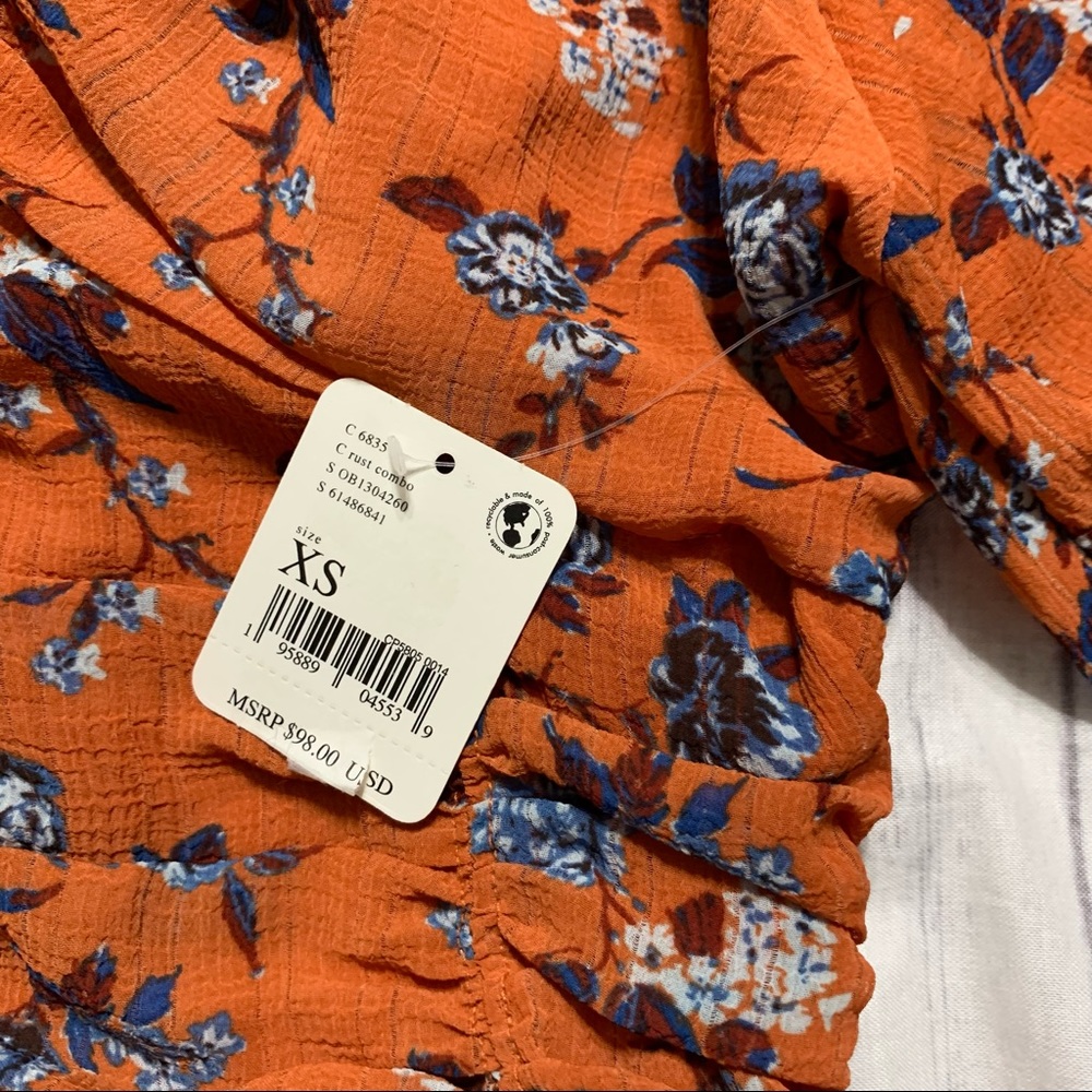 NWT Free People New Final Rose Blouse - Picture 8 of 9
